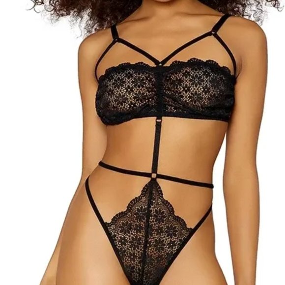 Other - Black Lace Bandeau Teddy Lingerie NEW